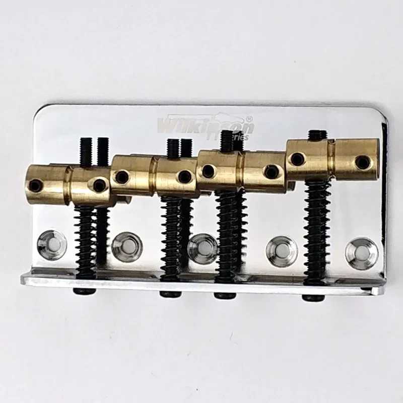 Wilkinson WOB41 WOB41T Precision Jazz Bass Chrome Silver  Four 4 Strings Electric Bass Bridge With Brass Saddles