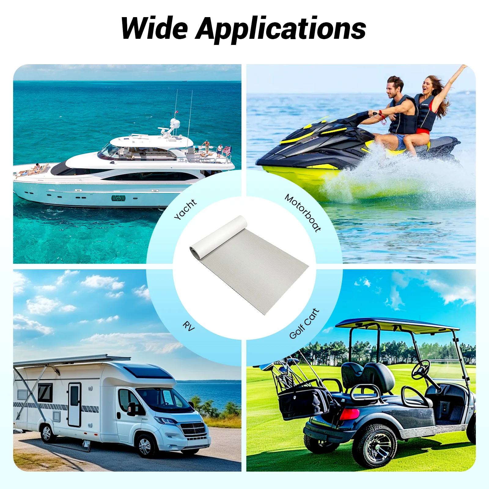 240X90Cm Alas Dek Kapal Berperekat Modern EVA Alas Lantai Perahu Alas Lantai EVA untuk Dek Kapal & Perahu Ikan