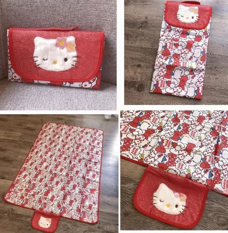 Hellokitty Picnic Mat Moisture-proof Mat Thickened Outdoor Picnic Mat Portable Waterproof Outdoor Picnic Cloth Spring Outing