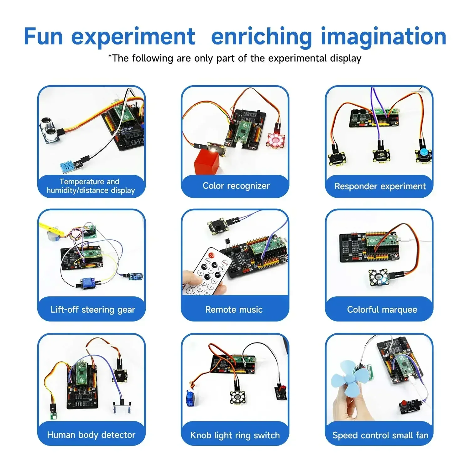 Raspberry pi pico 2 sensor starter kit de aprendizagem com módulos eletrônicos diy programação micropython para crianças adultos conjunto completo