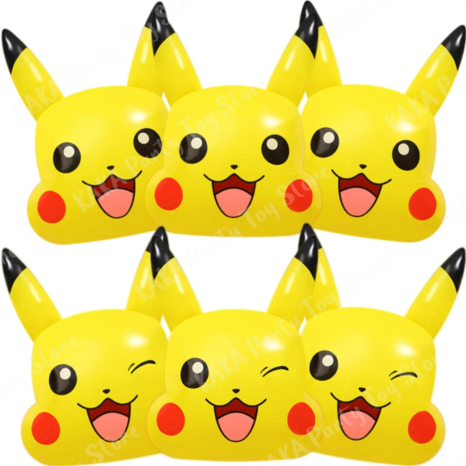 Pokemon Party Balloons Cartoon Pikachu Head Foil Balloon Set Baby Shower Birthday Party Decorations Kids Classic Toy Air Gifts