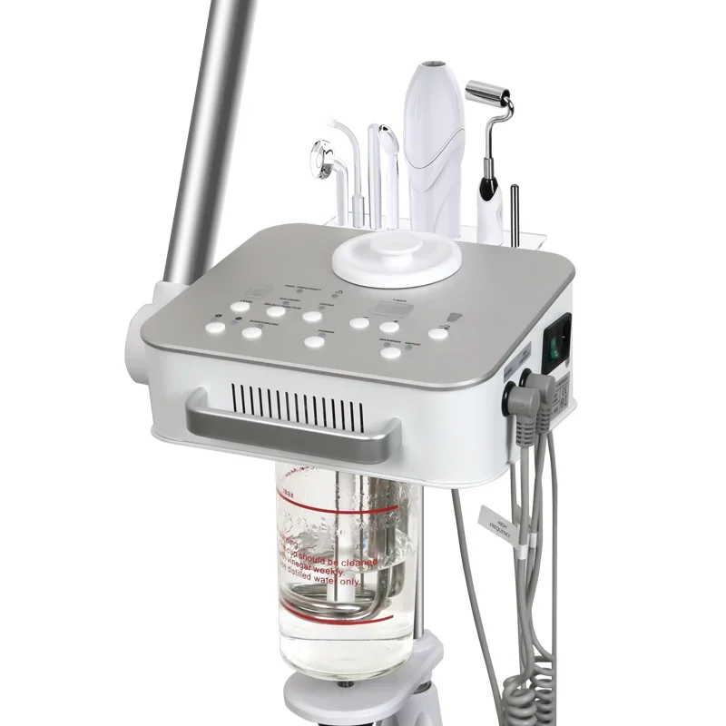 Facial Steamer Ozone Facial Vaporizer Skin Care Cosmetic Aluminum Digital Beauty Equipment with Stand