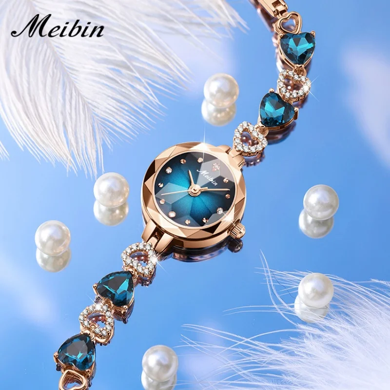 New Fashion Women's Quartz Watch Trendy Jewelry Diamond Watch Waterproof Gemstone Bracelet Watch Women's Jewelry Bracelet Watch