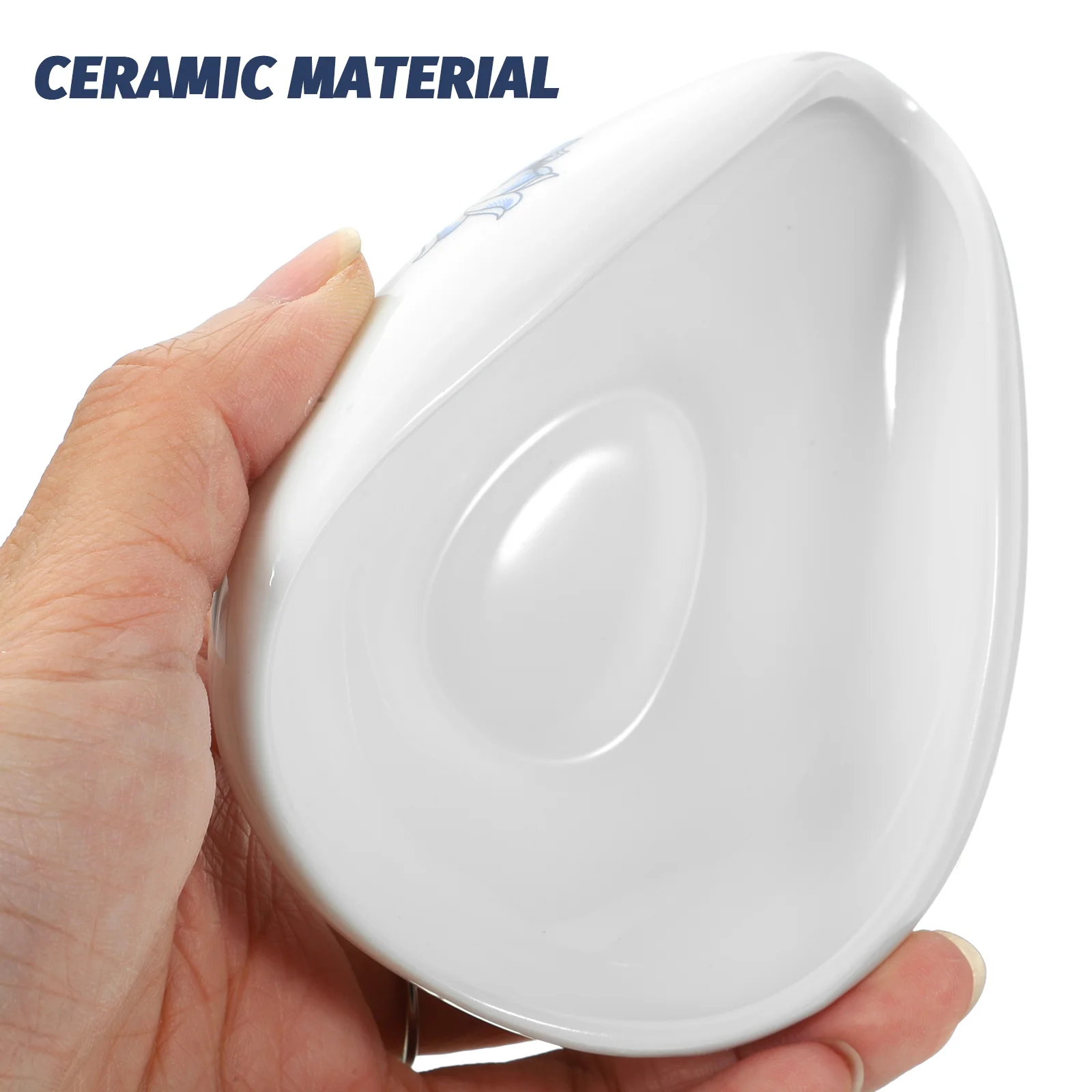 

Creative Ceramic Teaspoon Curled Leaves Pattern Chinese Kung Fu Tea Scoop Safe for Tea Coffee Flour Sugar Candy