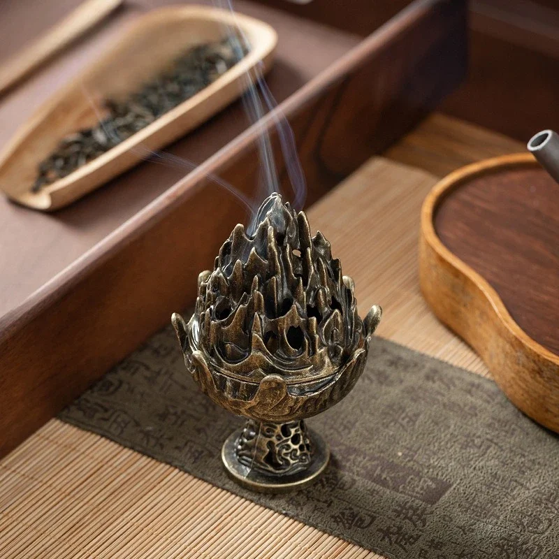 Boshan Incense Burner, Tabletop Ornament, Home Office Decor Collectible, Creative Portable Small Home Burner