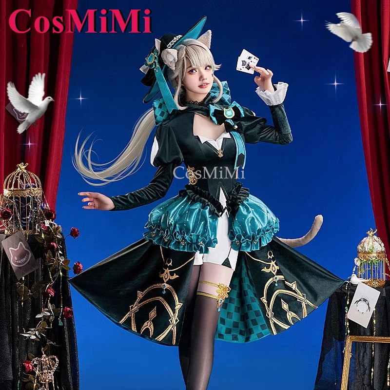 CosMiMi Lynette Cosplay Genshin Impact Costume Magic Night Sweet Elegant Outfit Full Set Carnival Party Role Play Clothing S-XL