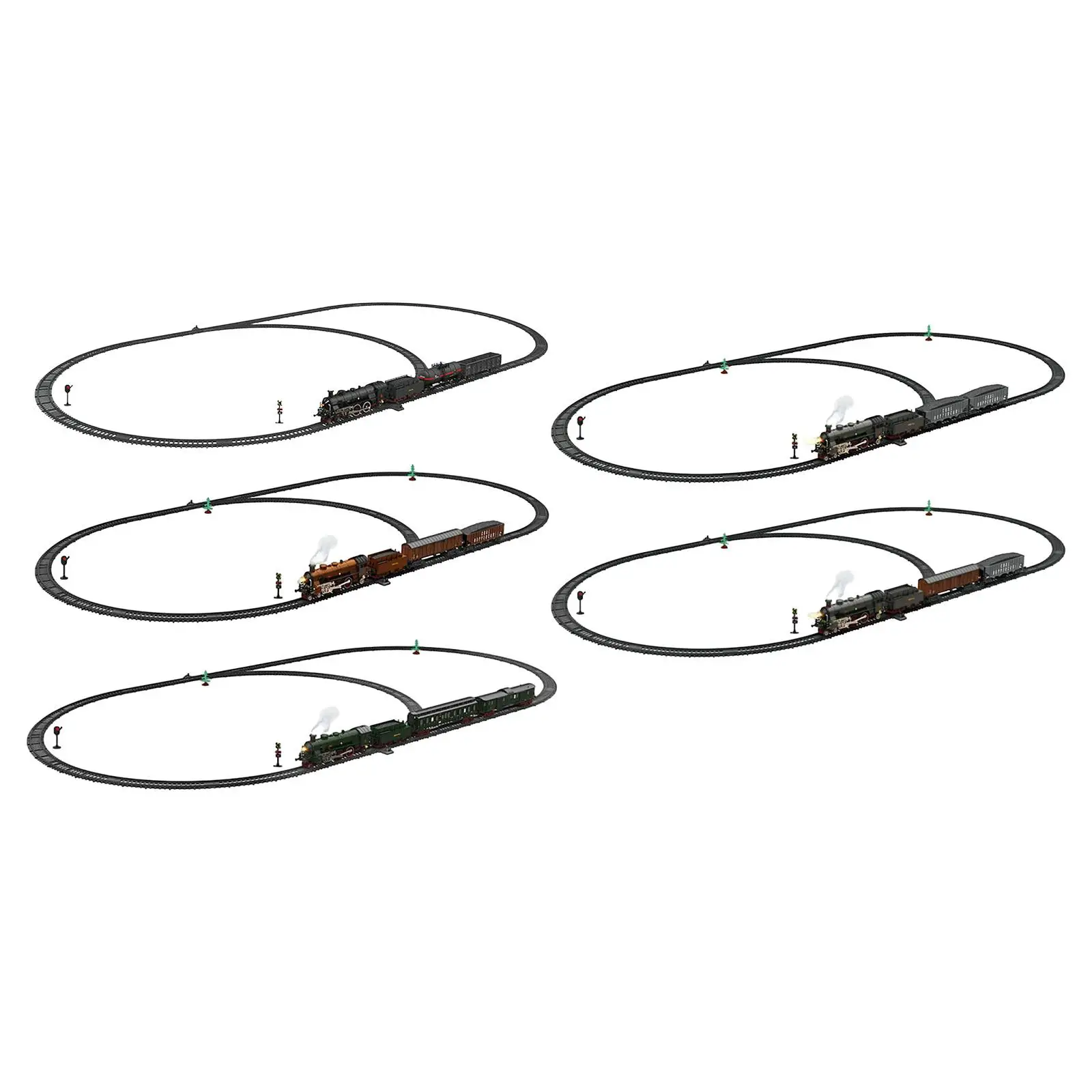 Modelo de Tren de Vapor de Juguete con Luces de Humo y Sonidos, Tren Retro con Puerta Abatible, Juguete de Motor para el Hogar con Vías para Cumpleaños