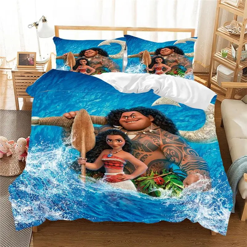 

Disney Moana Bedding Set Duvet Cover Polyester Single Twin King Size Bedroom Decoration Cartoon Boy Girls Children Bed Gifts