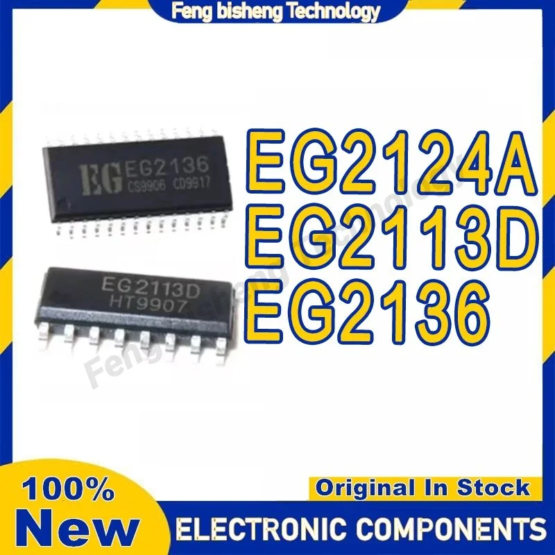 Chip de motorista IC, novo, chips originais, EG2136, EG2113D, EG2124A, 5pcs