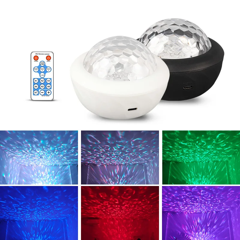 New Water Ripple Projection Lamp Ambient Light with Remote Control LED Northern Lights Projector Dynamic Decorative Night Lights