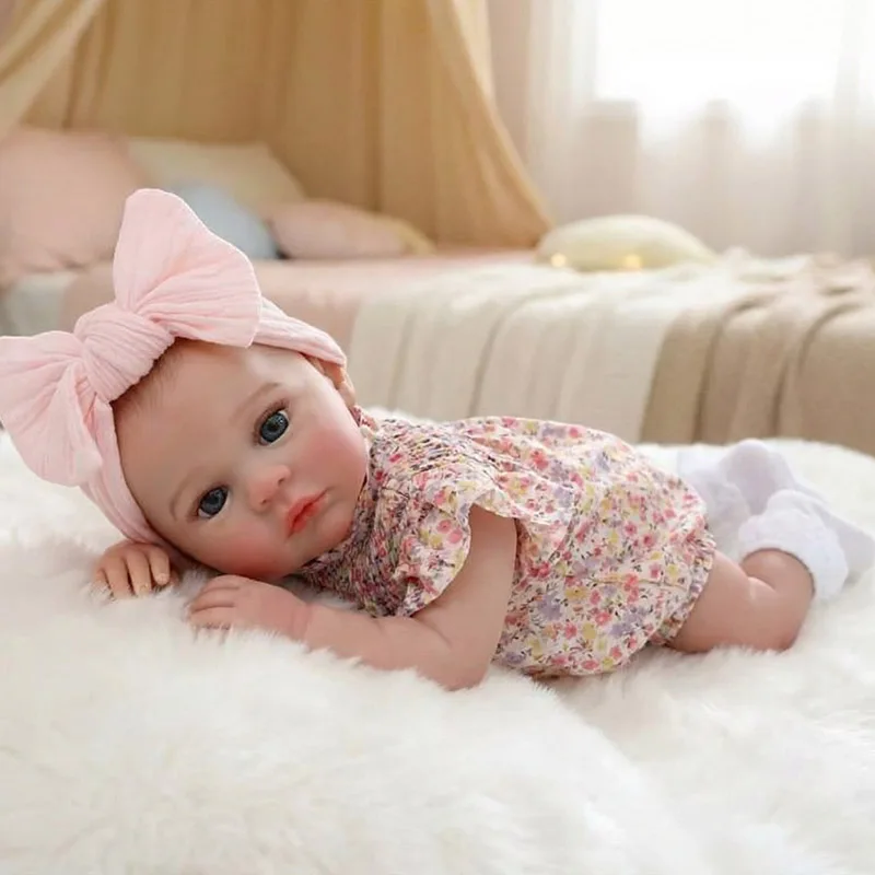 18 polegada vinil completo reborn bebê boneca prado real lifelike bebê recém-nascido bonecas mão pintura detalhada com veias visíveis crianças brinquedo