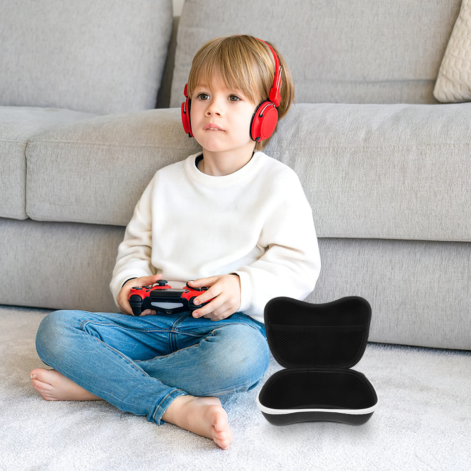 

EVA Game Controller Storage Bag Portable Case Compact Travel Tote Protective Cover Gaming Accessories H held