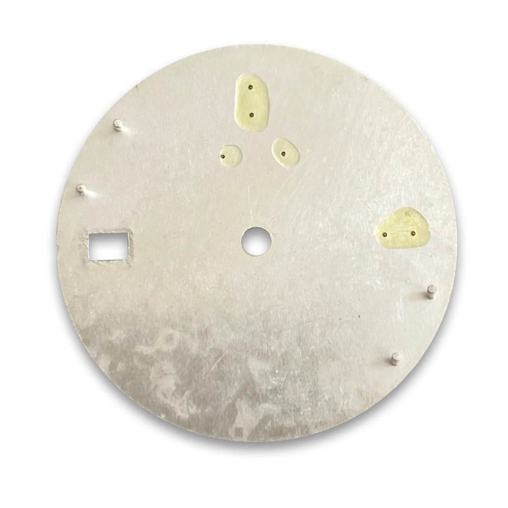 28.5mm S Logo Bunting Dial Suitable For 3/3.8 o'clock NH35/NH36/4R Movement Ice Blue Luminous Watch Accessories