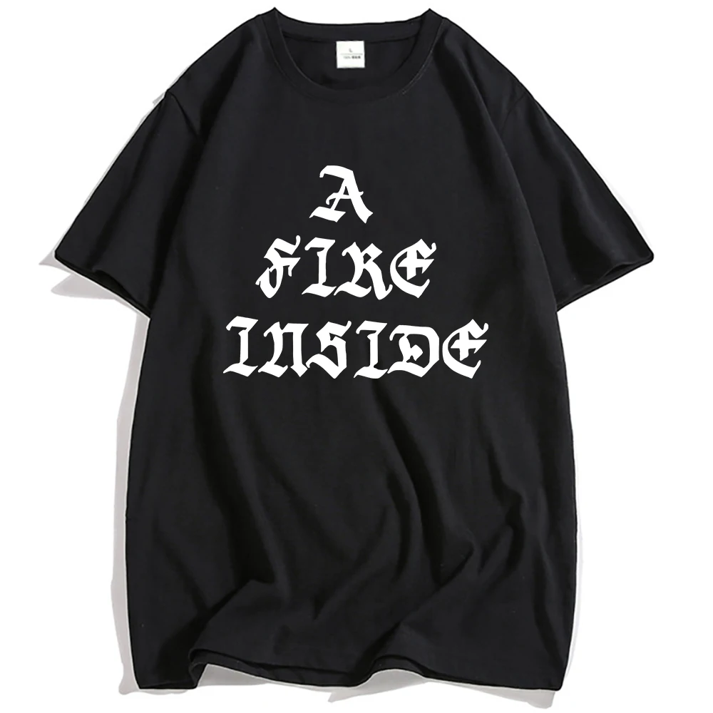 

AFI Faces Ivory Tee A Fire Inside Letter Print T-shirt Summer Cotton Men Women Tshirts Fashion Unisex Streetwear Hip Hop TShirt