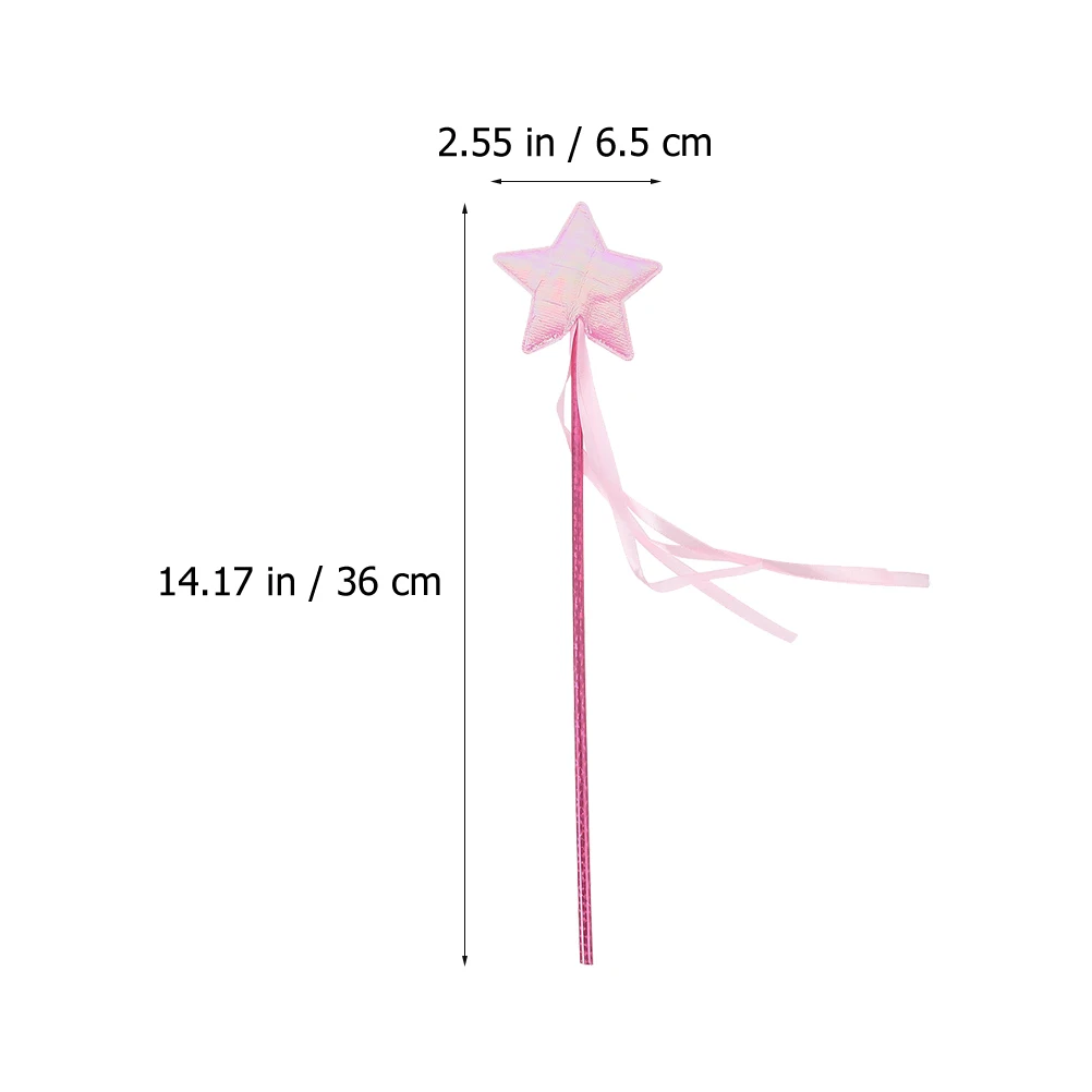 

5pcs Star Fairy Wands Tassel For Girls Birthday Party Cosplay Performance Lightweight Angel Wand Easy Grip