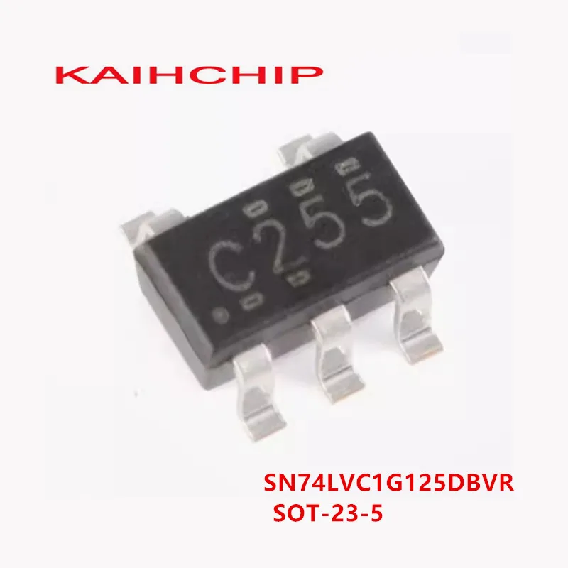 50 Uds SN74LVC1G125DBVR SN74LVC1G125DBVT C255, C25F, C25J, C25K, C25R, C25T SOT-23-5 SN74LVC1G125 controladores de línea BUFFER de autobús único