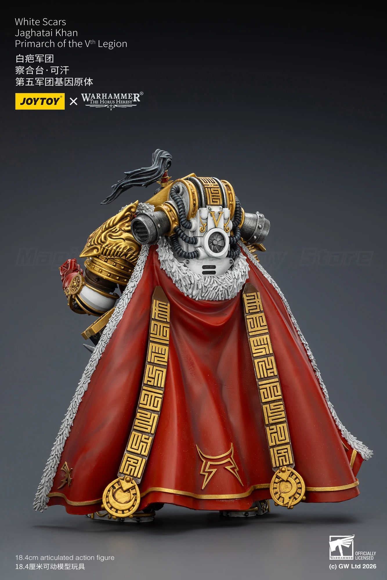 【In stock】JOYTOY Warhammer40K The Horus Heresy White Scars Jaghatai Khan Primarch of The Vth Legion 1/18 Action Figure Toy Model view 4