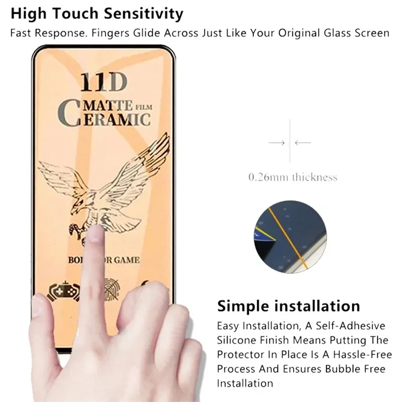 Xiaomi Redmi 14C 12 12C 10A 10 화면 보호기 용 5PCS 무광택 세라믹 필름 Redmi 13C 13 9A 9i 9C 9T 9 8A 8 7 유리가 아님