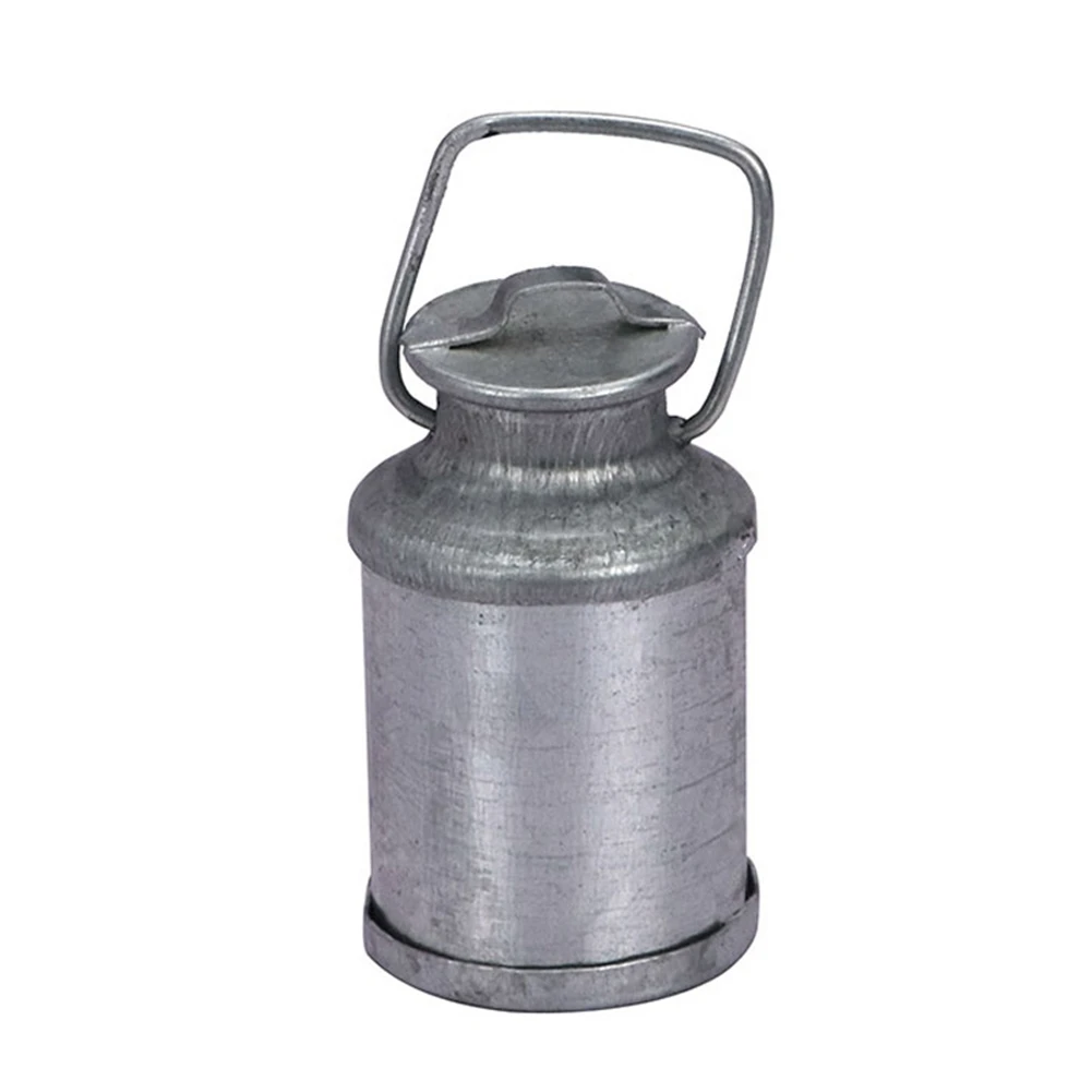 Practical Mini Simulated Farm Metal Milk Can Kettle Pot 1:12 Doll House Miniature Accessories