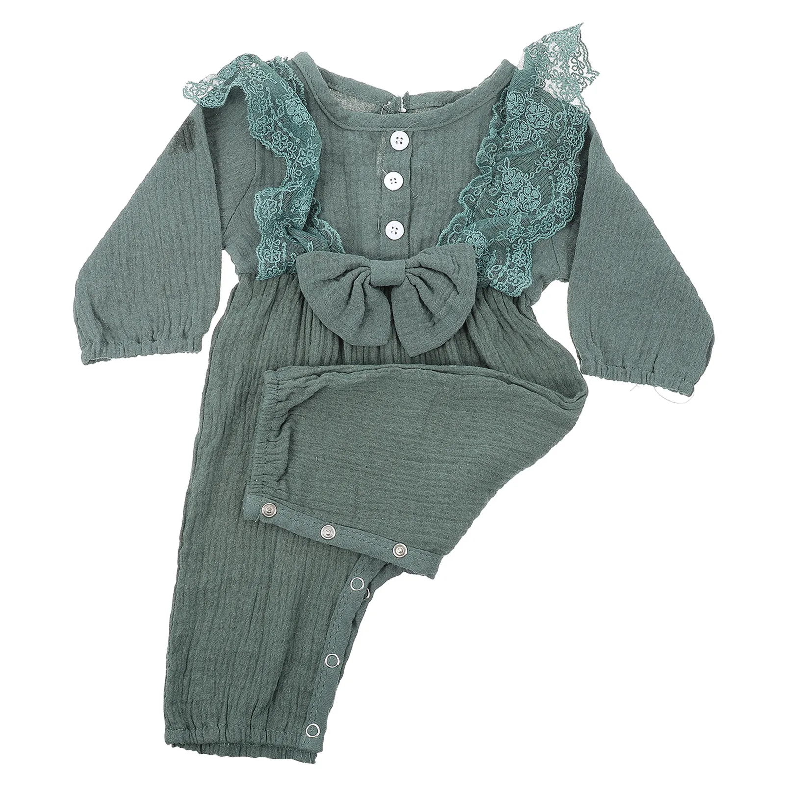 

1Pcs Solid Color Infant Jumpsuit Summer Baby Cotton Bodysuit Comfortable Easy Diaper Change Chic Design for Family Gathering