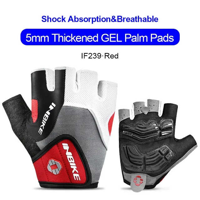 INBIKE Stoßfest GEL Pad Radfahren Handschuhe Halbe Finger Sport Handschuhe Männer Frauen Sommer Fahrrad Gym Fitness Handschuhe MTB Handschuhe IF239