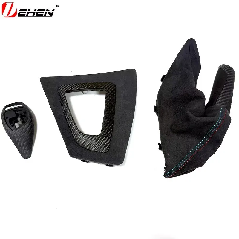 For BMW 1 2 Series F20 F21 F22 F23 M2 F87 Parking Brake Handle with Alcantara Boot Carbon Fiber Interior Accessories