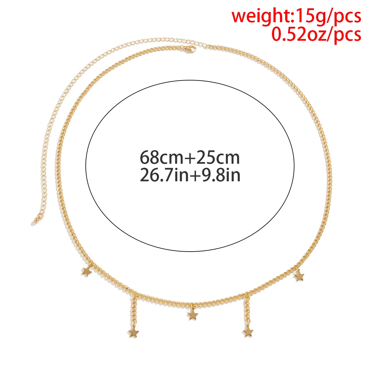 Boho Simple Creative Sexy Body Belt 2022 Gold Color Metal Pentagram Pendant Charm Waist Chain Ladies Fashion Jewelry Gift