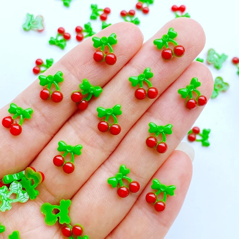 100Pcs 3D Resin Nail Charms Cherry Serie Sterren Nail Onderdelen Accessoires Kawaii Diy Nail Art Decoratie