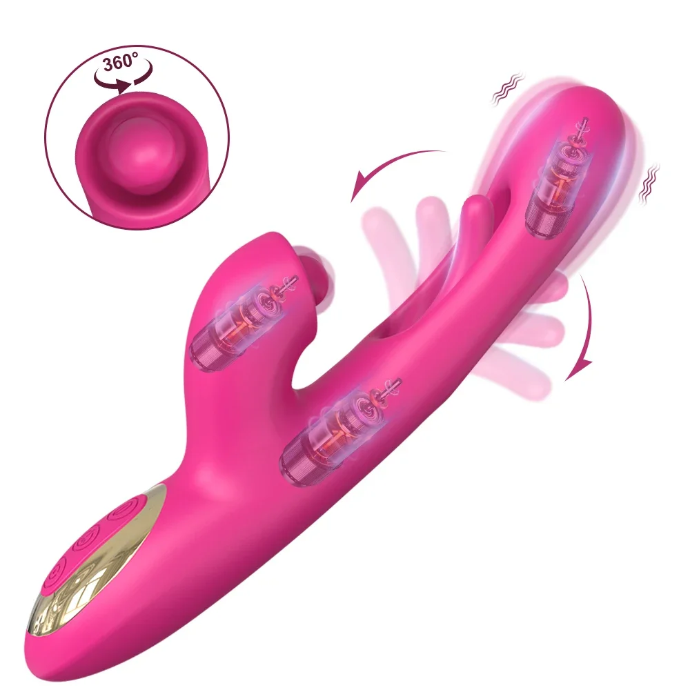 Flapping Tapping Vibrator for Women 360° Rotating Nipple Clitoris Stimulator G Spot Massager Adults Goods Sex Toys for Female