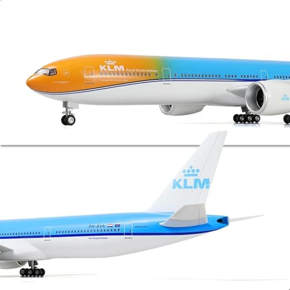 

1/157 Scale Airplanes B777 KLM Airways 47cm Large Resin Diecast Aircraft Model Assemble Gifts For Aviation Enthusiasts With LED