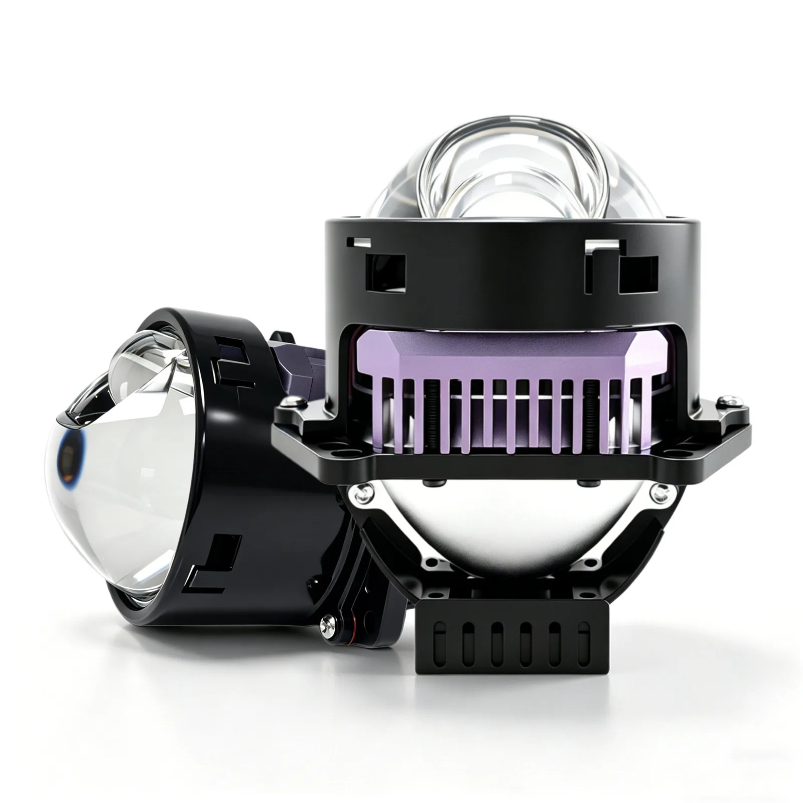 12V 72W 6000K 3 Inch Bi Led Laser Projector Lens Hi Lo Beam Car Headlight Retrofit Single Dual Triple Direct