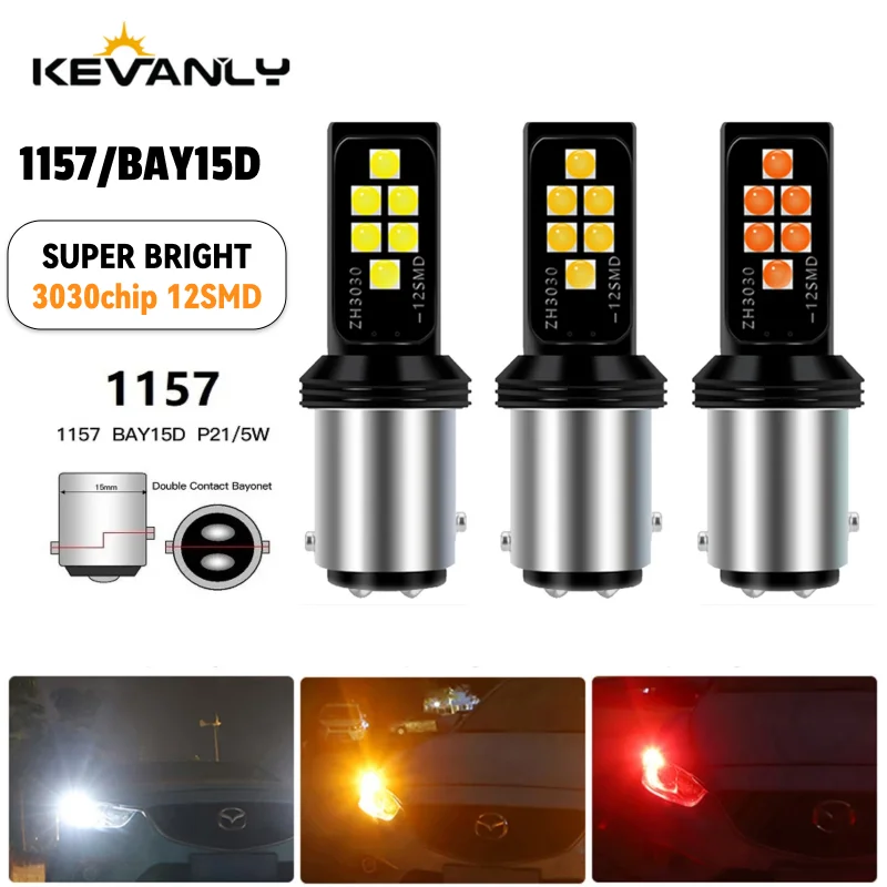 yZ[z1/2x 1157 LEDu[LCg bay15d p21/5w LEDXgbvCg 3030 12smd oCNu[LCg VOiv DRL LEDԗphCrOCg