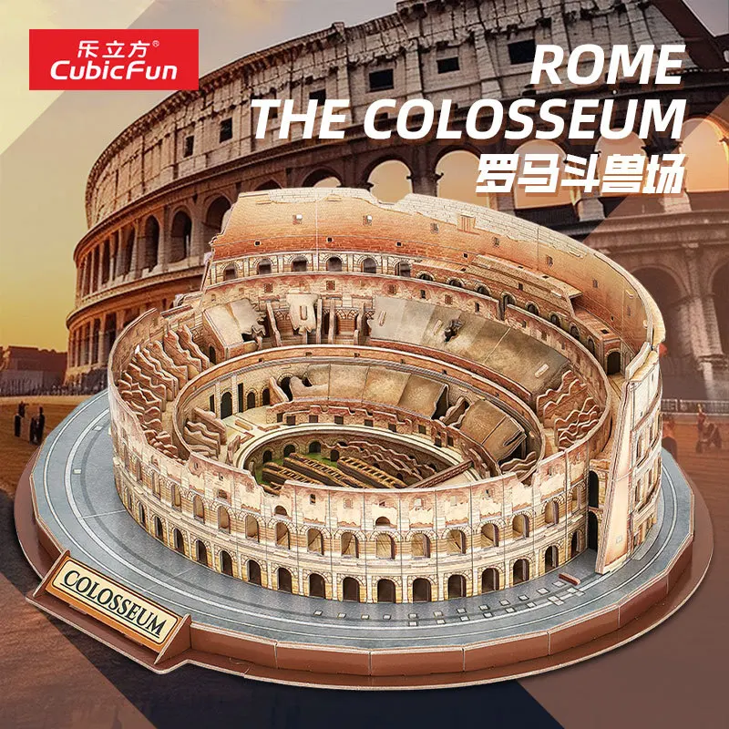 3D Puzzle Luxury Edition Roman Colosseum Arena Assembly Model Simulation Handmade Toys P628