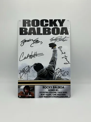 1e,Rocky Balboa Movie Poster Tin Metal Sign Vintage Ad Boxing Fight Match