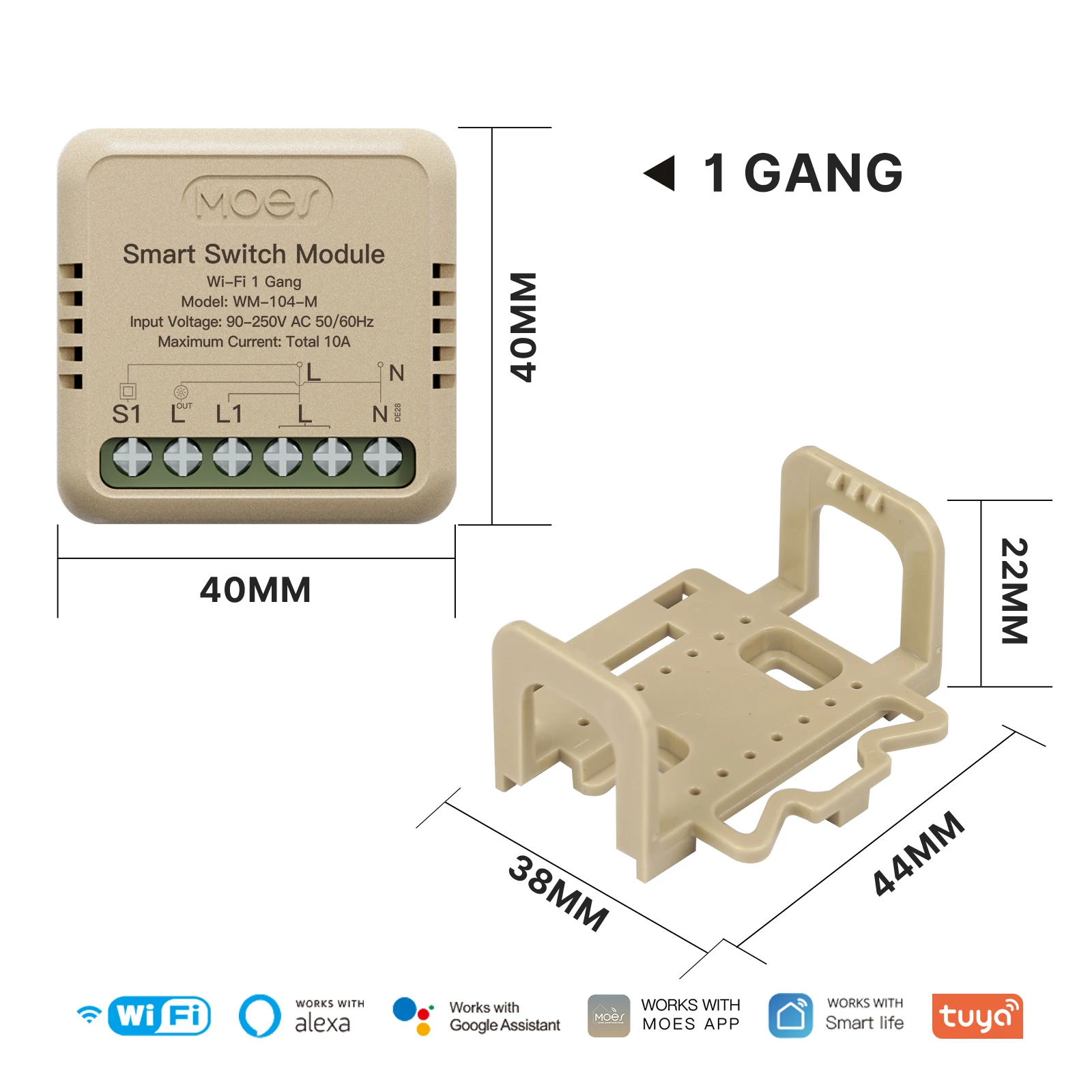 MOES Mini Tuya WiFi/Zigbee Smart Switch/Dimmer Modul DIY Modul Licht Schalter 1/2 Gang Fernbedienung Arbeit alexa Google Hause 7
