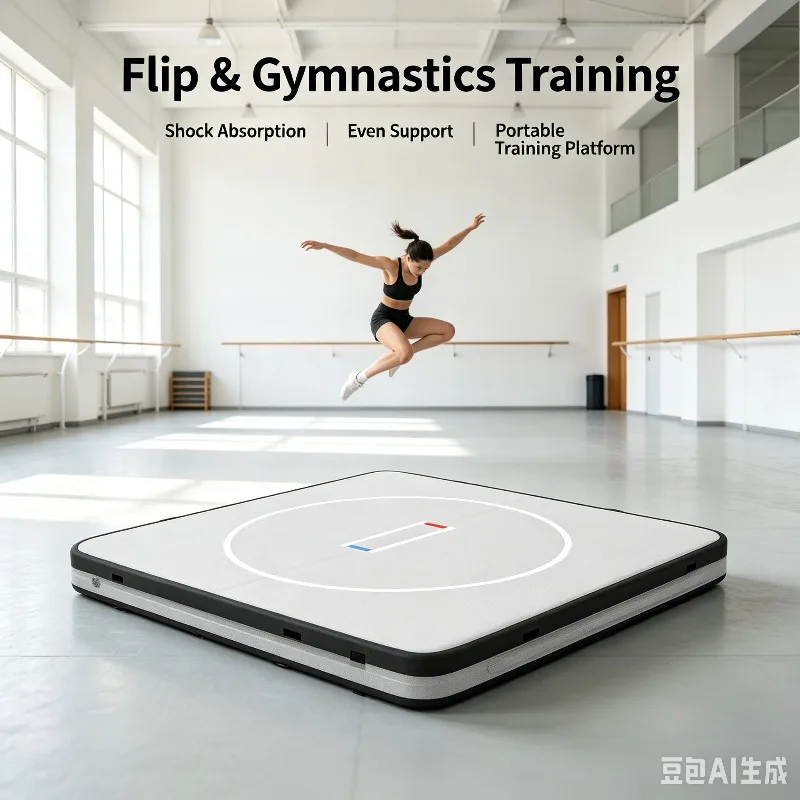 Professional Inflatable Gymnastics Mat, Large Air Training Tumbling Mat for Cheerleading, Yoga, Wrestling, Portable Airtrack