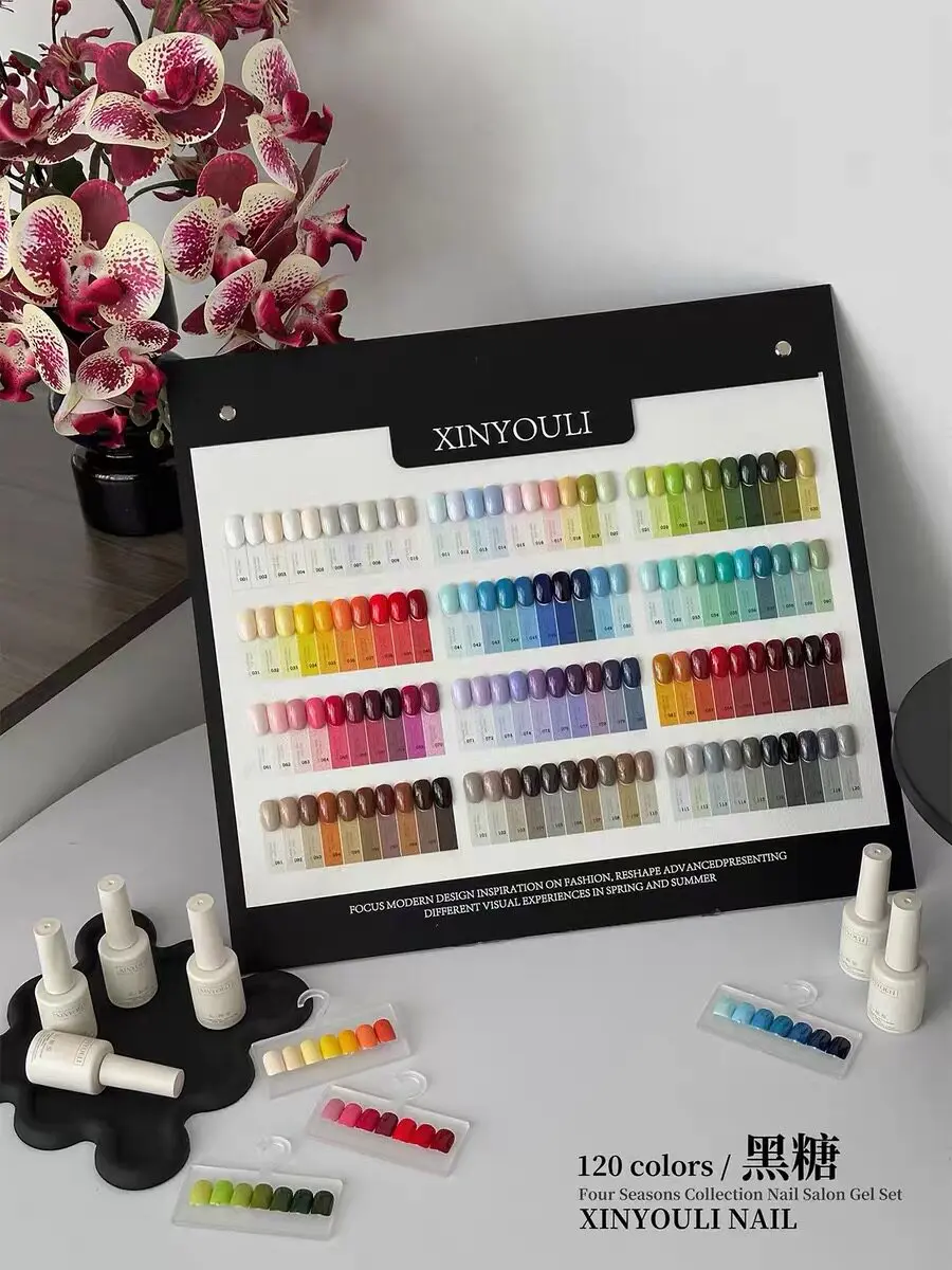 

XINYOULI 120 Colors Multicolor Solid Color Nail Gel Set 2026 New Long Lasting High Quality Non-toxic UV Gel for Salon Wholesale