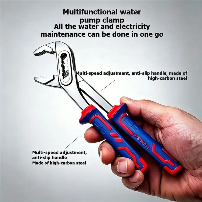 Adjustable Water Pump Pliers Adjustable Plumbing Pipe Wrench Multifunctional Plumbing Repair Pliers