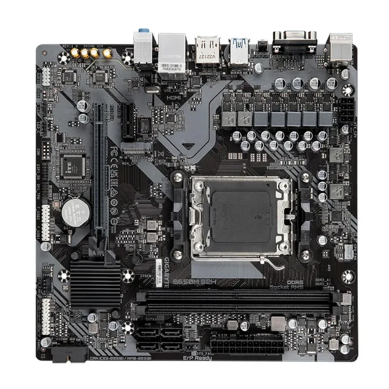 중고 GIGABYTE B650M S2H M-ATX 마더보드, 2 * DDR5 M.2 PCIe 4.0 X16 4 * SATA 3.0 VGA + DP + HDMI AMD Ryzen 7000/8000 시리즈 AM5