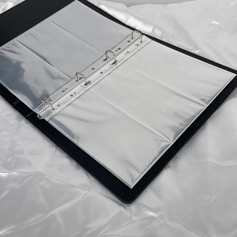 20pcs Paper Money Banknote Collection Album Leather Bill Currency Collection Cash Binder Storage Book with Banknote Sheet 3 Slot