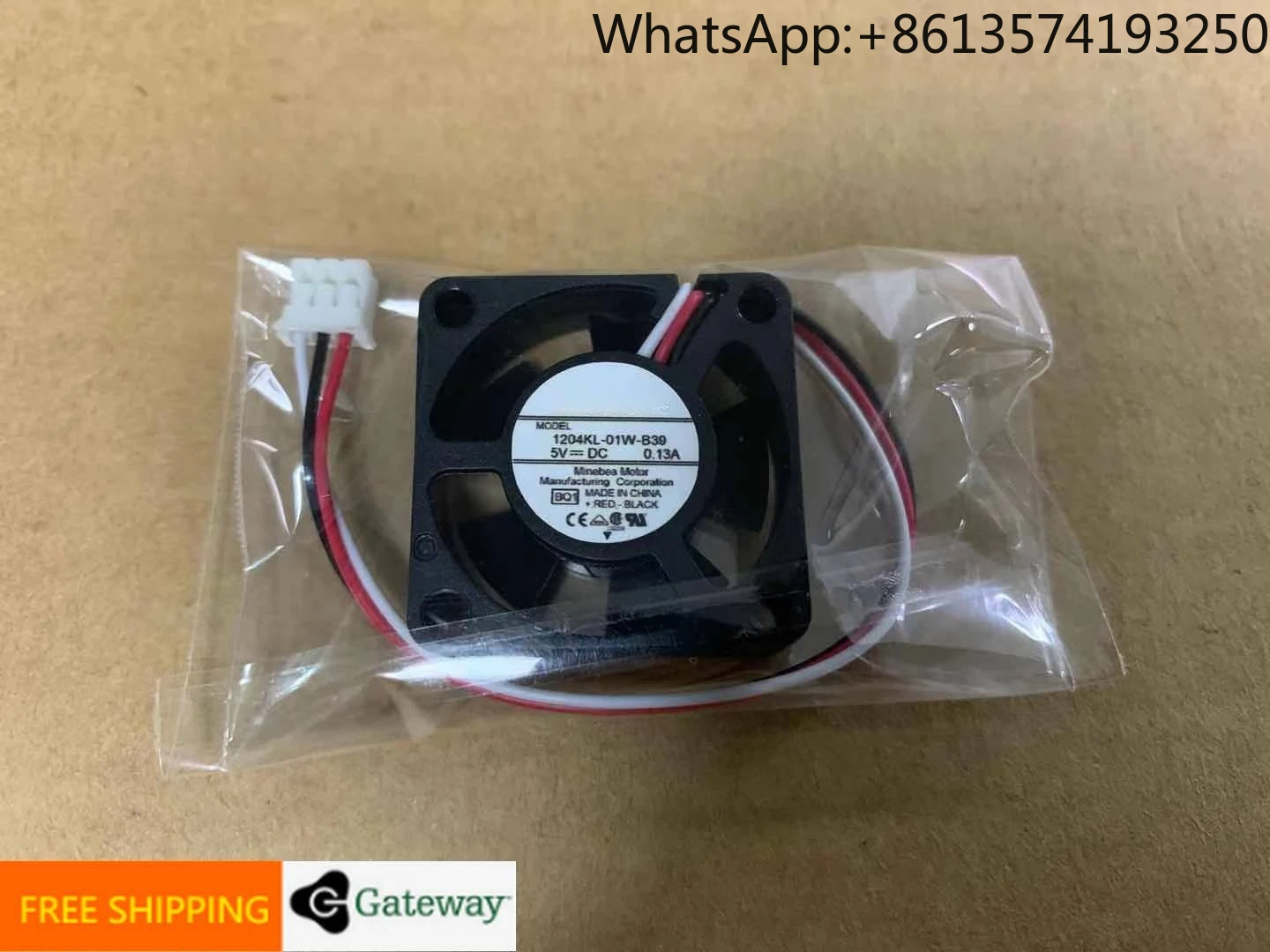 For Original NMB-MAT 1204KL-01W-B39 5V 0.13A 3CM 3-wire TCFAN Cooling Fan
