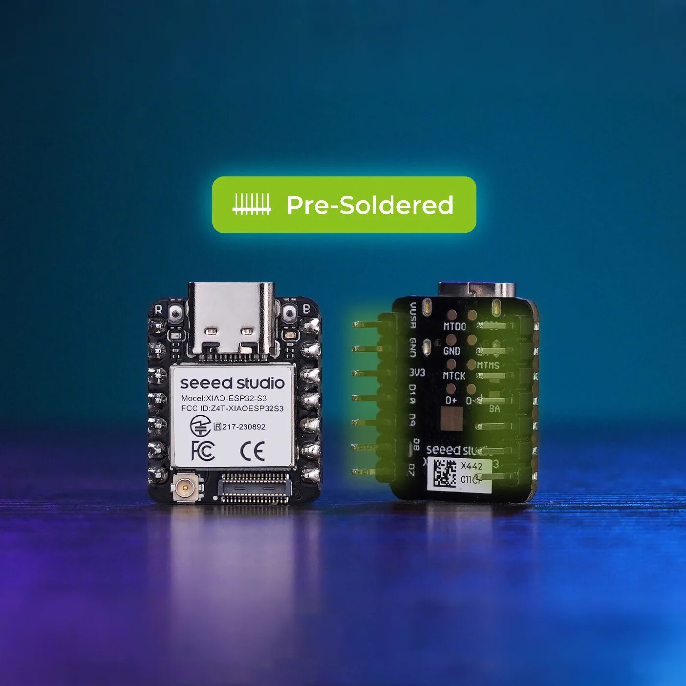 

Плата разработки Seeed Studio XIAO ESP32-S3 (предварительно припаянная) ESP32 S3, 240 МГц, стержневая антенна 2,4 ГГц, Wi-Fi, Bluetooth Low Energy