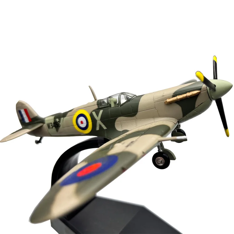 1:72 1/72 Scale WWII British Spitfire Fighter Plane Diecast Metal Airplane Aircraft Ornament Model Boy Birthday Toy Gift