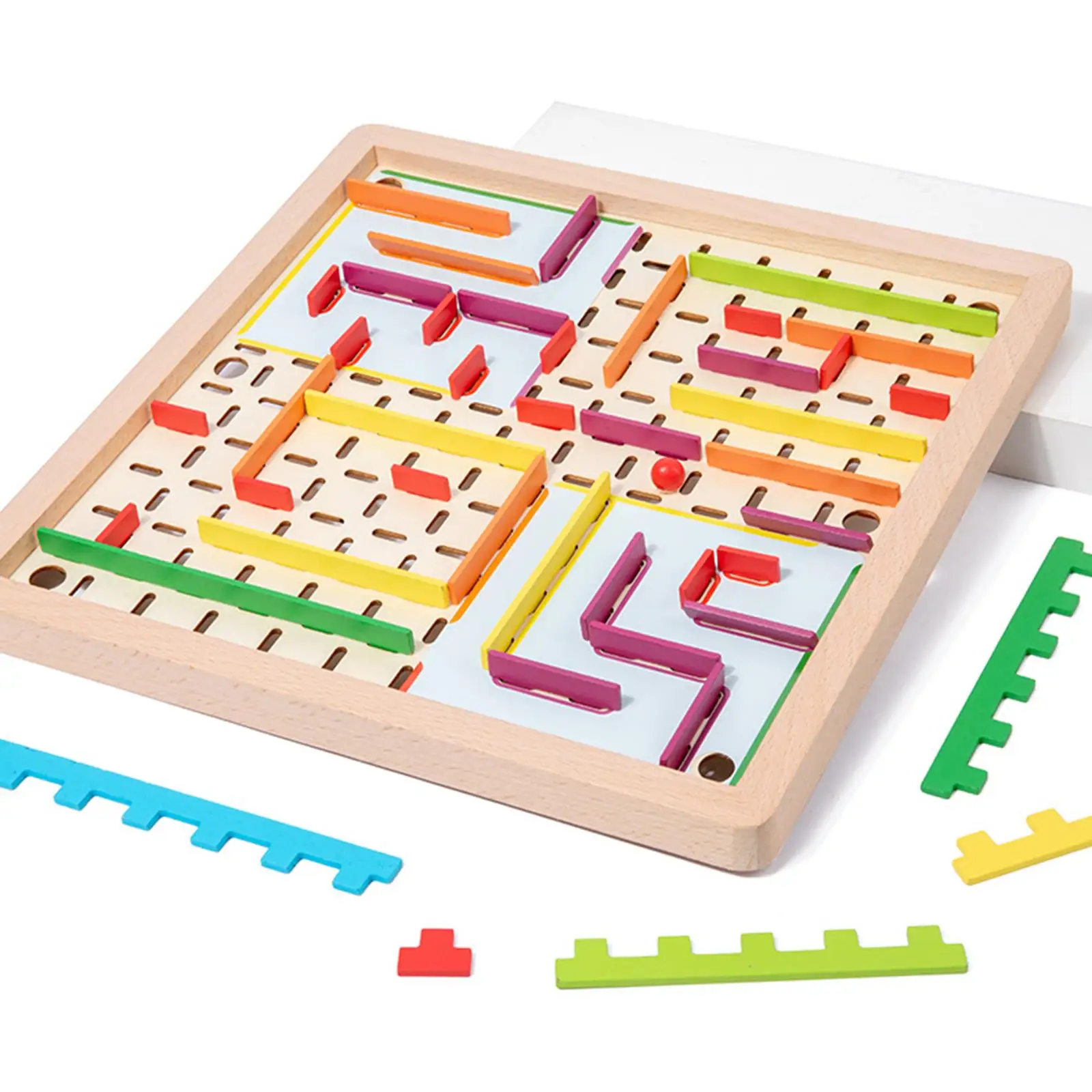 Jeu de labyrinthe en bois pour enfants d'âge alth, jeu de logique, activité de table pour filles et garçons