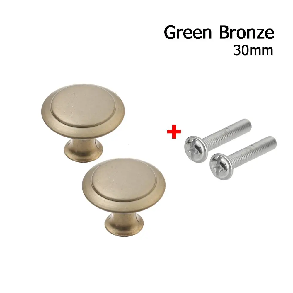 

2pcs/lot Cupboard Hardware Round Shape Furniture Fitting Cabinet Drawer Knob Wardrobe Pulls Door Handle Cabinet Pulls