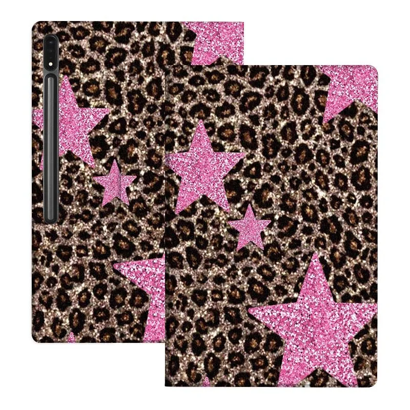 Capa de Tablet Cartoon Leopard Star Soft para Samsung Galaxy Tab S11 S10 S9 S8 S7 S6 A11 A9 A8 A7 Lite FE Plus