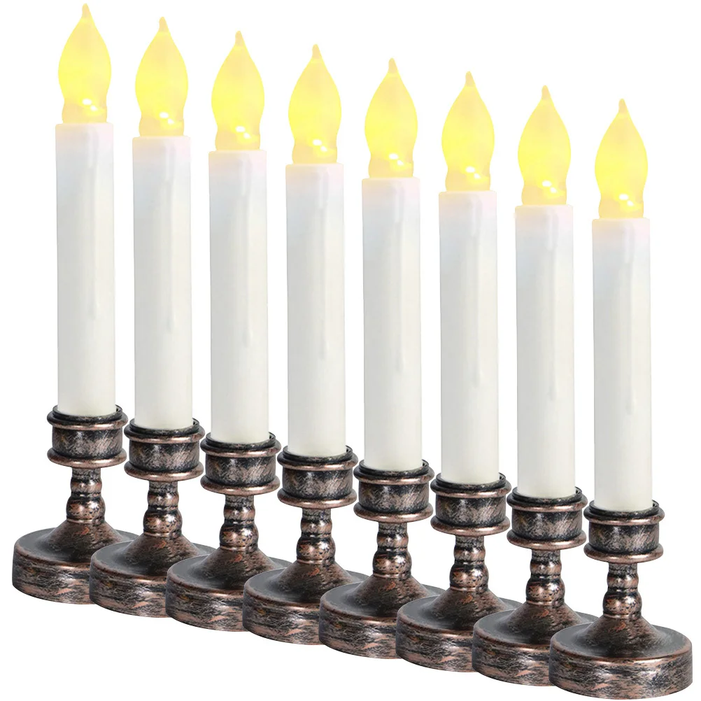 1 ชุด 1 ชุดของไฟ LED โคมไฟไฟฟ้าสำหรับตกแต่งงานปาร์ตี้คริสต์มาสฮาโลวีนเทียนไร้เปลวไฟเทศกาลในร่ม