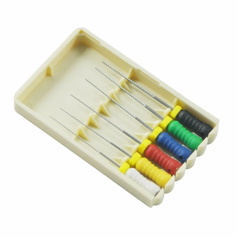 

10 Packs/Box 21/25/31mm 15-40 Dental K-FLEXOFILE Flexibility Endo Root Canal K Files Stainless Steel Hand Use