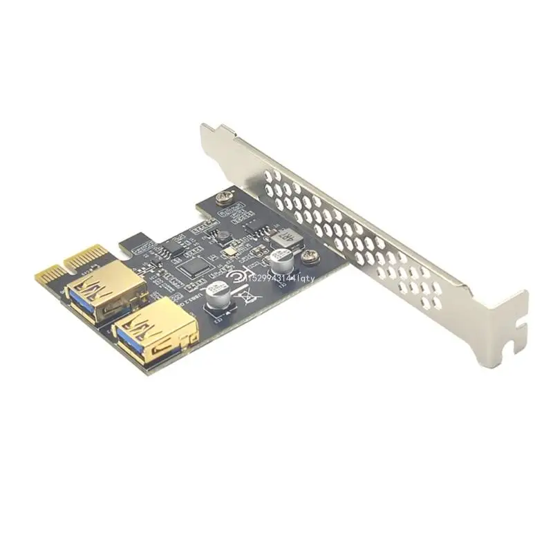 Tarjeta elevadora PCI-E 2 puertos, adaptador USB3.0 a USB3.2 Gen 1, tarjetas adicionales elevadoras, envío directo