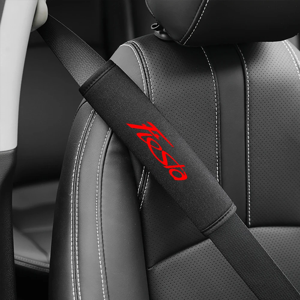 2PCs Car Seat Belt Cover Shoulder Pad Auto Accessories For Ford Fiesta mk7 mk5 mk8 mk4 mk6 1995-2011 2012 2013-2023